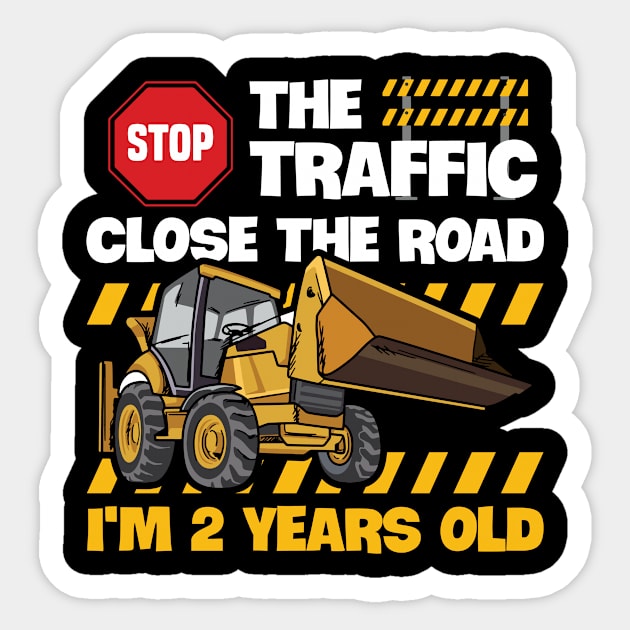 Construction Design for a 2 year old construction lover Sticker by ErdnussbutterToast